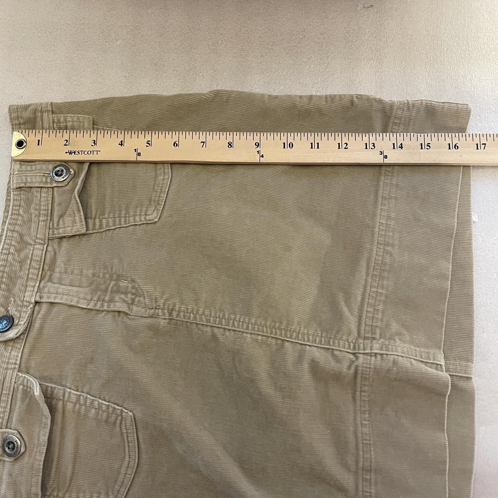 Patagonia Corduroy Skirt Women 4 Khaki Brown Straight Organic Cotton Mini Pocket - Picture 6 of 8